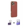 MARSİLYAN™- iPhone 16 Pro Max Kılıf Yankı Serisi - Siyah Bilvis 5in1 5D Magic Hayalet Cam Ekran Koruyucu + Siyah Bilvis Titan Kamera Lens