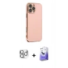 MARSİLYAN™- iPhone 16 Pro Max Kılıf Yankı Serisi - Siyah Bilvis 5in1 5D Magic Hayalet Cam Ekran Koruyucu + Pers Alüminyum Kamera Lens - GS