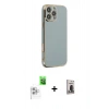 MARSİLYAN™- iPhone 16 Pro Max Kılıf Yankı Serisi - Siyah Bilvis Hayalet Cam Ekran Koruyucu + Raze Metal Kamera Lens - BZ