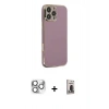 MARSİLYAN™- iPhone 16 Pro Max Kılıf Yankı Serisi - Siyah Bilvis Hayalet Cam Ekran Koruyucu + Pers Alüminyum Kamera Lens - GS