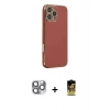 MARSİLYAN™- iPhone 16 Pro Max Kılıf Yankı Serisi - Siyah Buffer Cam Ekran Koruyucu + Gri Pers Alüminyum Kamera Lens