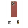 MARSİLYAN™- iPhone 16 Pro Max Kılıf Yankı Serisi - Siyah Buffer Cam Ekran Koruyucu + PVD Metal Kamera Lens - SH