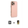 MARSİLYAN™- iPhone 16 Pro Max Kılıf Yankı Serisi - Siyah Buffer Cam Ekran Koruyucu + PVD Metal Kamera Lens - SH