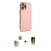 MARSİLYAN™- iPhone 16 Pro Max Kılıf Yankı Serisi - Siyah Buffer Cam Ekran Koruyucu + Raze Metal Kamera Lens - NLGY