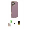 MARSİLYAN™- iPhone 16 Pro Max Kılıf Yankı Serisi - Siyah Buffer Cam Ekran Koruyucu + Raze Metal Kamera Lens - NLGY