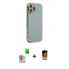 MARSİLYAN™- iPhone 16 Pro Max Kılıf Yankı Serisi - Siyah Buffer Cam Ekran Koruyucu + Raze Metal Kamera Lens - NLGY