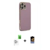 MARSİLYAN™- iPhone 16 Pro Max Kılıf Yankı Serisi - Siyah Buffer Hayalet Cam Ekran Koruyucu + Raze Metal Kamera Lens - BZ