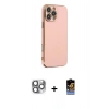 MARSİLYAN™- iPhone 16 Pro Max Kılıf Yankı Serisi - Siyah Buffer Hayalet Cam Ekran Koruyucu + Pers Alüminyum Kamera Lens - GI
