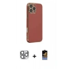 MARSİLYAN™- iPhone 16 Pro Max Kılıf Yankı Serisi - Siyah Buffer Hayalet Cam Ekran Koruyucu + Pers Alüminyum Kamera Lens - GI