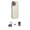 MARSİLYAN™- iPhone 16 Pro Max Kılıf Yankı Serisi - Siyah Buffer Hayalet Cam Ekran Koruyucu + Bilvis Titan Kamera Lens - GS