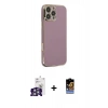 MARSİLYAN™- iPhone 16 Pro Max Kılıf Yankı Serisi - Siyah Buffer Hayalet Cam Ekran Koruyucu + Bilvis Titan Kamera Lens - GS