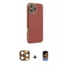 MARSİLYAN™- iPhone 16 Pro Max Kılıf Yankı Serisi - Siyah Buffer Hayalet Cam Ekran Koruyucu + Pers Alüminyum Kamera Lens - CLTM