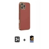 MARSİLYAN™- iPhone 16 Pro Max Kılıf Yankı Serisi - Siyah Buffer Hayalet Cam Ekran Koruyucu + PVD Metal Kamera Lens - SH