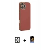 MARSİLYAN™- iPhone 16 Pro Max Kılıf Yankı Serisi - Siyah Buffer Hayalet Cam Ekran Koruyucu + PVD Metal Kamera Lens - GS