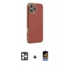 MARSİLYAN™- iPhone 16 Pro Max Kılıf Yankı Serisi - Siyah Buffer Hayalet Cam Ekran Koruyucu + PVD Metal Kamera Lens - GD