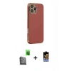 MARSİLYAN™- iPhone 16 Pro Max Kılıf Yankı Serisi - Siyah Buffer Hayalet Cam Ekran Koruyucu + Raze Metal Kamera Lens - SH