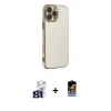 MARSİLYAN™- iPhone 16 Pro Max Kılıf Yankı Serisi - Siyah Buffer Hayalet Cam Ekran Koruyucu + Bilvis Titan Kamera Lens - TMGI