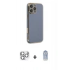 MARSİLYAN™- iPhone 16 Pro Max Kılıf Yankı Serisi - Siyah Joko Magic 5D Cam + Pers Alüminyum Kamera Lens - GS
