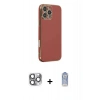 MARSİLYAN™- iPhone 16 Pro Max Kılıf Yankı Serisi - Siyah Joko Magic 5D Cam + Pers Alüminyum Kamera Lens - GI