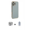 MARSİLYAN™- iPhone 16 Pro Max Kılıf Yankı Serisi - Siyah Joko Magic 5D Cam + Pers Alüminyum Kamera Lens - GI