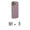 MARSİLYAN™- iPhone 16 Pro Max Kılıf Yankı Serisi - Siyah Joko Magic 5D Cam + Pers Alüminyum Kamera Lens - GI