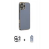 MARSİLYAN™- iPhone 16 Pro Max Kılıf Yankı Serisi - Siyah Joko Magic 5D Cam + Pers Alüminyum Kamera Lens - GI