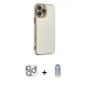 MARSİLYAN™- iPhone 16 Pro Max Kılıf Yankı Serisi - Siyah Joko Magic 5D Cam + Pers Alüminyum Kamera Lens - GS