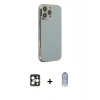 MARSİLYAN™- iPhone 16 Pro Max Kılıf Yankı Serisi - Siyah Joko Magic 5D Cam + PVD Metal Kamera Lens - GD