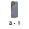 MARSİLYAN™- iPhone 16 Pro Max Kılıf Yankı Serisi - Siyah Joko Magic 5D Cam + PVD Metal Kamera Lens - GD