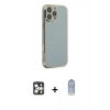 MARSİLYAN™- iPhone 16 Pro Max Kılıf Yankı Serisi - Siyah Joko Magic 5D Cam + PVD Metal Kamera Lens - GS