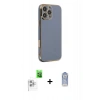 MARSİLYAN™- iPhone 16 Pro Max Kılıf Yankı Serisi - Siyah Joko Magic 5D Cam + Raze Metal Kamera Lens - BZ