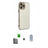 MARSİLYAN™- iPhone 16 Pro Max Kılıf Yankı Serisi - Siyah Joko Magic 5D Cam + Raze Metal Kamera Lens - SH