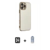 MARSİLYAN™- iPhone 16 Pro Max Kılıf Yankı Serisi - Siyah Joko Magic 5D Cam + PVD Metal Kamera Lens - SH