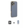 MARSİLYAN™- iPhone 16 Pro Max Kılıf Yankı Serisi - Siyah Joko Magic 5D Cam + PVD Metal Kamera Lens - SH