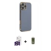 MARSİLYAN™- iPhone 16 Pro Max Kılıf Yankı Serisi - Siyah Joko Magic 5D Hayalet Cam + Bilvis Titan Kamera Lens - SH