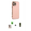 MARSİLYAN™- iPhone 16 Pro Max Kılıf Yankı Serisi - Siyah Joko Magic 5D Hayalet Cam + Natural Grey Raze Metal Kamera Lens