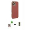 MARSİLYAN™- iPhone 16 Pro Max Kılıf Yankı Serisi - Siyah Joko Magic 5D Hayalet Cam + Natural Grey Raze Metal Kamera Lens