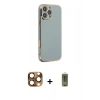 MARSİLYAN™- iPhone 16 Pro Max Kılıf Yankı Serisi - Siyah Joko Magic 5D Hayalet Cam + Pers Alüminyum Kamera Lens - CLTM