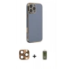 MARSİLYAN™- iPhone 16 Pro Max Kılıf Yankı Serisi - Siyah Joko Magic 5D Hayalet Cam + Pers Alüminyum Kamera Lens - CLTM