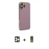 MARSİLYAN™- iPhone 16 Pro Max Kılıf Yankı Serisi - Siyah Joko Magic 5D Hayalet Cam + PVD Metal Kamera Lens - GD