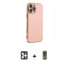 MARSİLYAN™- iPhone 16 Pro Max Kılıf Yankı Serisi - Siyah Joko Magic 5D Hayalet Cam + PVD Metal Kamera Lens - GD