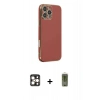 MARSİLYAN™- iPhone 16 Pro Max Kılıf Yankı Serisi - Siyah Joko Magic 5D Hayalet Cam + PVD Metal Kamera Lens - GD