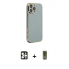 MARSİLYAN™- iPhone 16 Pro Max Kılıf Yankı Serisi - Siyah Joko Magic 5D Hayalet Cam + PVD Metal Kamera Lens - GD
