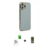 MARSİLYAN™- iPhone 16 Pro Max Kılıf Yankı Serisi - Siyah Joko Magic 5D Hayalet Cam + Raze Metal Kamera Lens - BZ