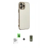 MARSİLYAN™- iPhone 16 Pro Max Kılıf Yankı Serisi - Siyah Joko Magic 5D Hayalet Cam + Raze Metal Kamera Lens - BZ