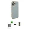 MARSİLYAN™- iPhone 16 Pro Max Kılıf Yankı Serisi - Siyah Joko Magic 5D Hayalet Cam + Raze Metal Kamera Lens - SH