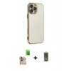 MARSİLYAN™- iPhone 16 Pro Max Kılıf Yankı Serisi - Siyah Joko Magic 5D Hayalet Cam + Raze Metal Kamera Lens - NLGY