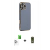 MARSİLYAN™- iPhone 16 Pro Max Kılıf Yankı Serisi - Siyah Joko Magic 5D Hayalet Cam + Raze Metal Kamera Lens - BZ