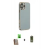 MARSİLYAN™- iPhone 16 Pro Max Kılıf Yankı Serisi - Siyah Joko Magic 5D Hayalet Cam + Raze Metal Kamera Lens - CLTM