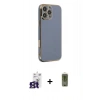MARSİLYAN™- iPhone 16 Pro Max Kılıf Yankı Serisi - Siyah Joko Magic 5D Hayalet Cam + Titanyum Gri Bilvis Titan Kamera Lens
